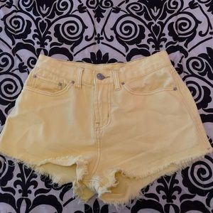 BDG YELLOW SHORTS